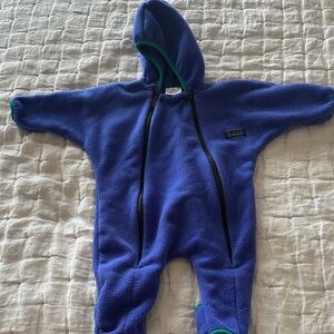 Kids Cozy Blue Fleece One Piece